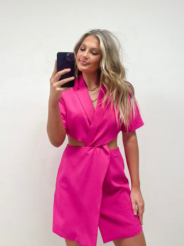 Girl Boss Dress- Hot Pink