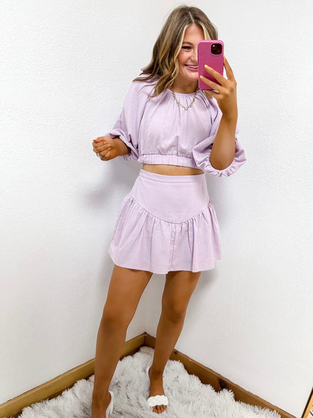 Pretty In Purple Skirt Set