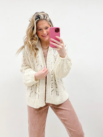 Cream Knit Cardigan