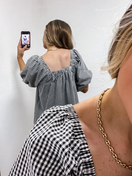 Black Check Dress