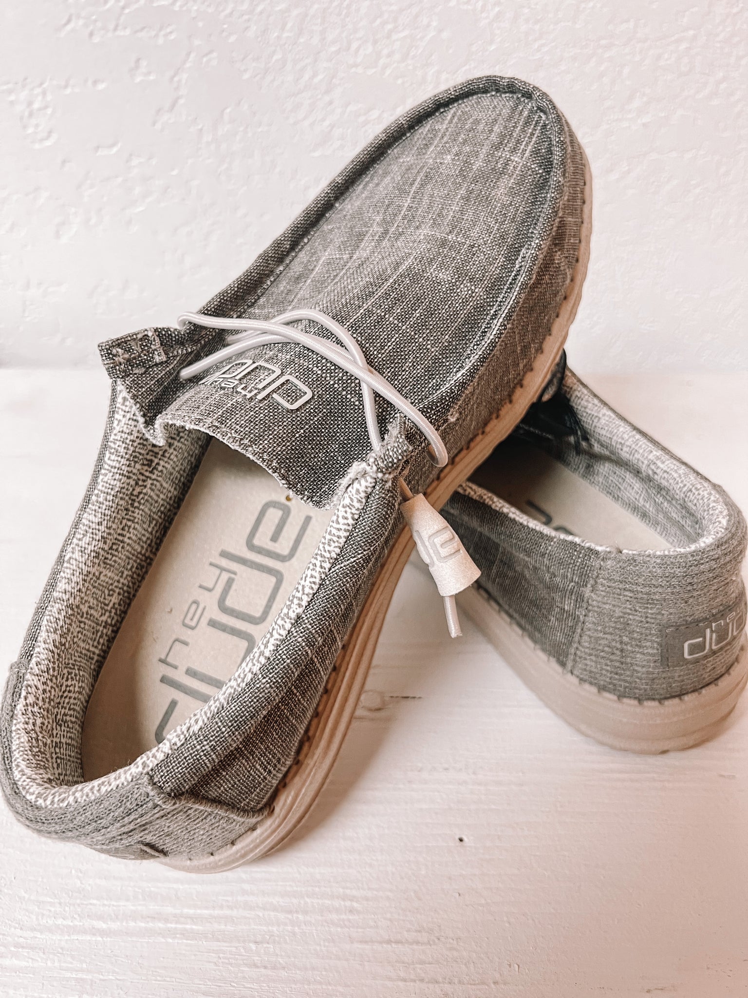 Men's Hey Dude Wally- Ash Crosshatch