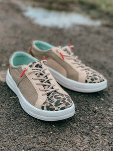Hey Dude Karina Sneakers-Beige Leopard