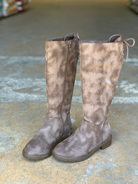 Kids Ramsey Lace Up Boots-Brown