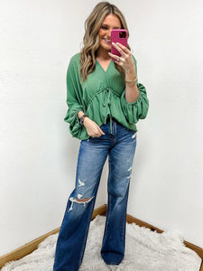 Something About You Blouse- Fern