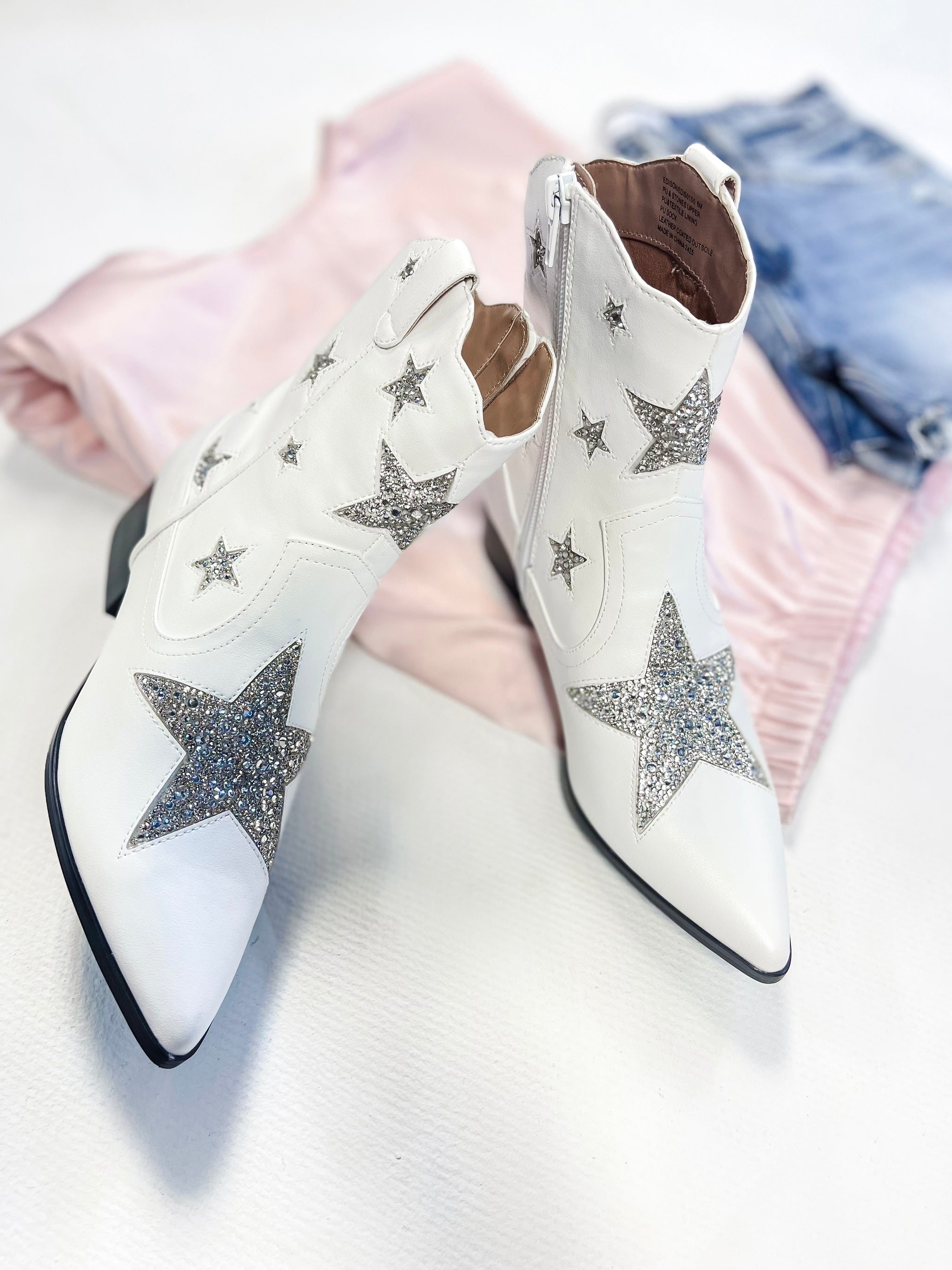 Betsey johnson izak star western booties hotsell