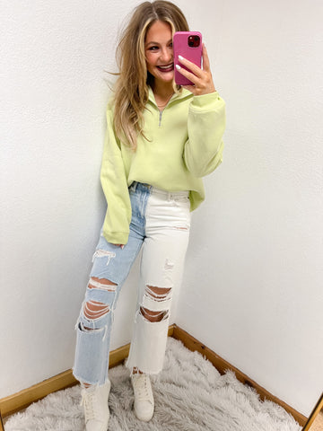 Olivia Two Toned Wide Leg Jeans
