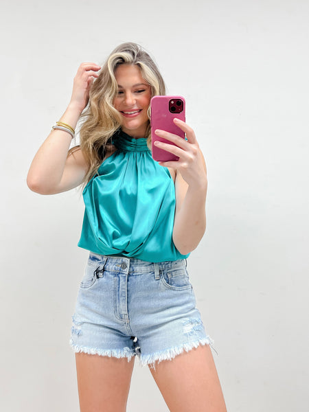 Night Out Top- Teal