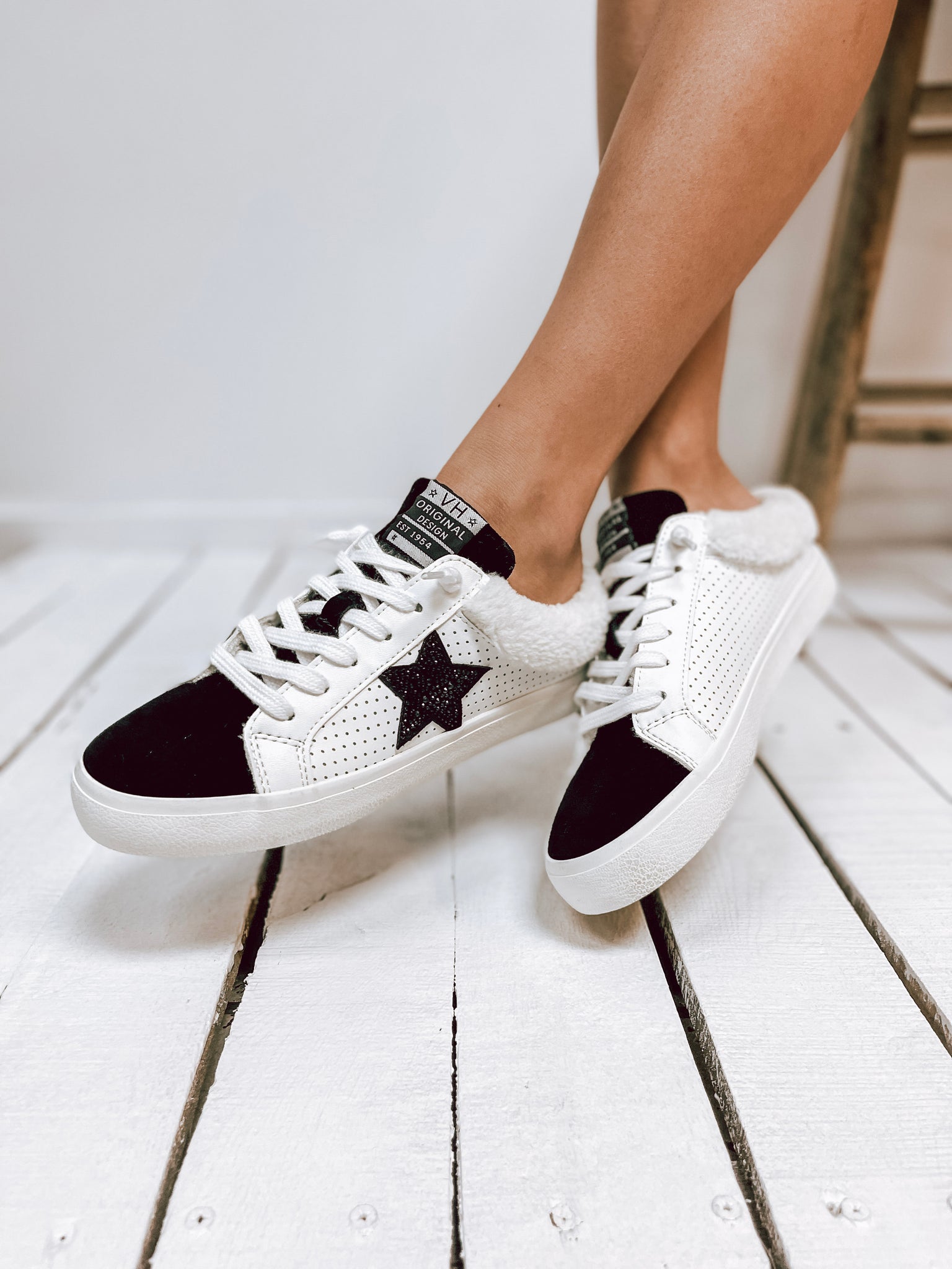 Hearty Faux Fur Lined Slip-On Sneaker - Black