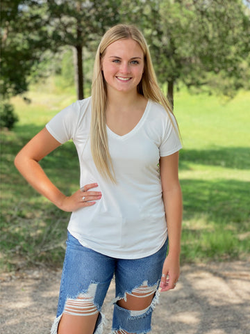 Valentina Sleek Tee- White
