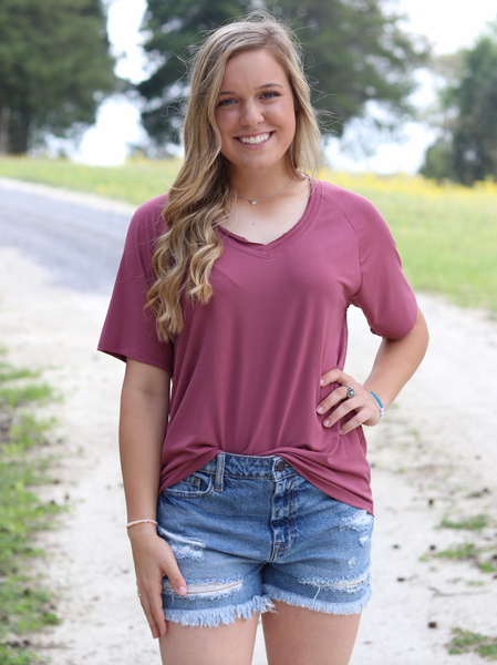 Taylor V-Neck Tee- All Colors