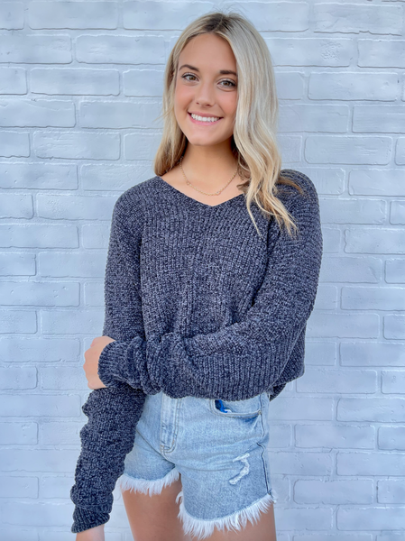 Buttery Soft Sweater- Navy