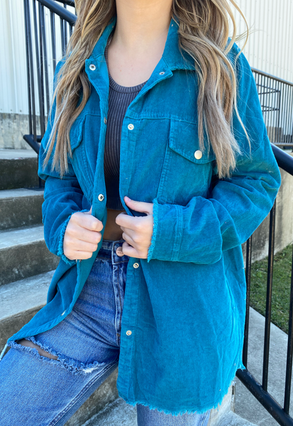 Vibrant Corded Shacket