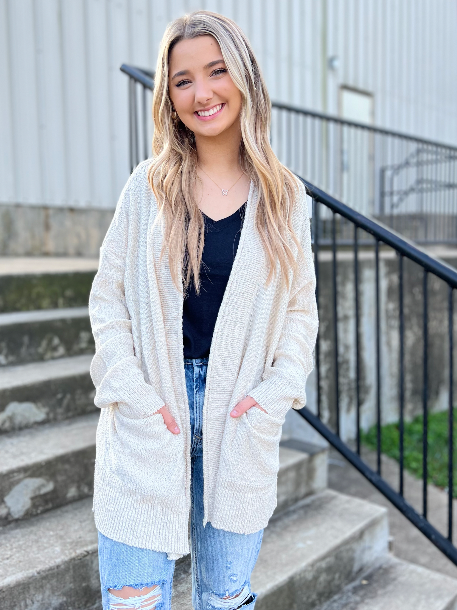 Cozy Basic Cardi- Natural