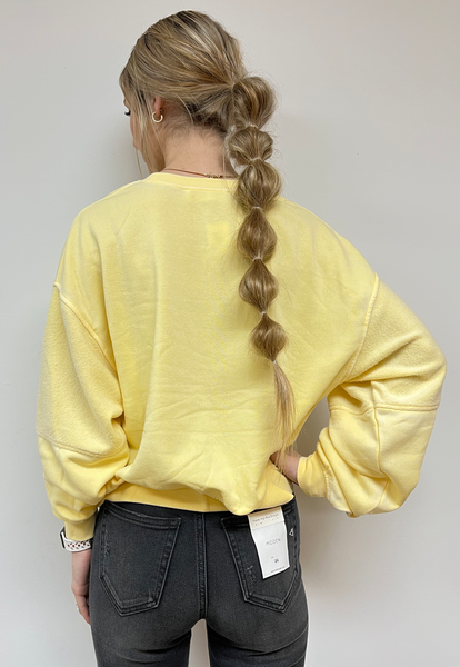 Rough Sleeve Pullover- Sunflower