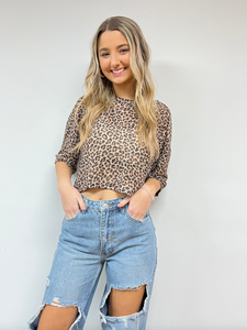 Marilyn Leopard Crop Top