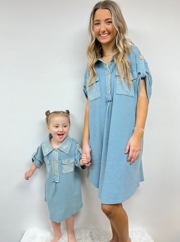 Mommy & Me Dress- Baby Blue